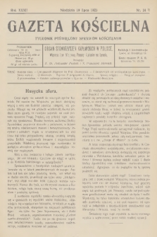 Gazeta Kościelna : tygodnik poświęcony sprawom kościelnym : organ stowarzyszeń kapłańskich w Polsce. R.32, 1925, nr 24