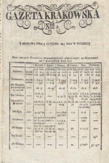 Gazeta Krakowska. 1815 , nr 3