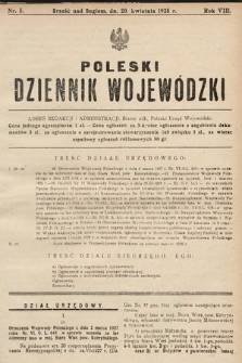 Poleski Dziennik Wojewódzki. 1928, nr 5