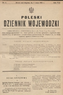 Poleski Dziennik Wojewódzki. 1928, nr 6