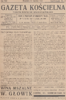 Gazeta Kościelna : tygodnik poświęcony sprawom kościelnym : organ stowarzyszeń kapłańskich w Polsce. R.41, 1934, nr 3