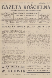 Gazeta Kościelna : tygodnik poświęcony sprawom kościelnym : organ stowarzyszeń kapłańskich w Polsce. R.41, 1934, nr 15
