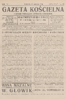 Gazeta Kościelna : tygodnik poświęcony sprawom kościelnym : organ stowarzyszeń kapłańskich w Polsce. R.41, 1934, nr 23