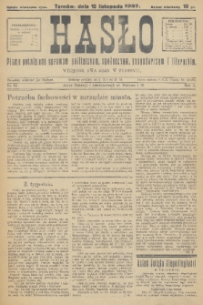 Hasło : pismo poświęcone sprawom politycznym, społecznym, gospodarczym i literackim. R.2, 1927, nr 50