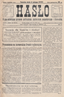 Hasło : pismo poświęcone sprawom politycznym, społecznym, gospodarczym i literackim. R.3, 1928, nr 5