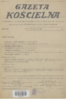 Gazeta Kościelna : tygodnik stowarzyszeń kapłańskich w Polsce. R.43, 1936, nr 1