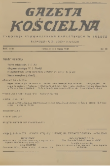 Gazeta Kościelna : tygodnik stowarzyszeń kapłańskich w Polsce. R.43, 1936, nr 10