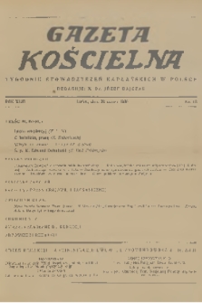 Gazeta Kościelna : tygodnik stowarzyszeń kapłańskich w Polsce. R.43, 1936, nr 12