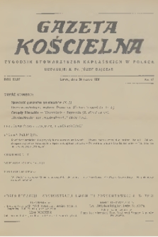 Gazeta Kościelna : tygodnik stowarzyszeń kapłańskich w Polsce. R.43, 1936, nr 13