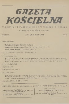 Gazeta Kościelna : tygodnik stowarzyszeń kapłańskich w Polsce. R.43, 1936, nr 15