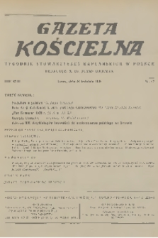 Gazeta Kościelna : tygodnik stowarzyszeń kapłańskich w Polsce. R.43, 1936, nr 17