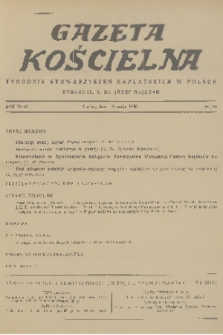 Gazeta Kościelna : tygodnik stowarzyszeń kapłańskich w Polsce. R.43, 1936, nr 19