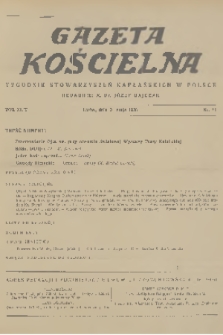 Gazeta Kościelna : tygodnik stowarzyszeń kapłańskich w Polsce. R.43, 1936, nr 21