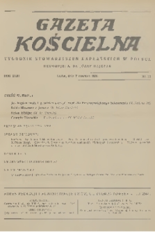 Gazeta Kościelna : tygodnik stowarzyszeń kapłańskich w Polsce. R.43, 1936, nr 23