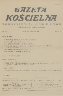 Gazeta Kościelna : tygodnik stowarzyszeń kapłańskich w Polsce. R.43, 1936, nr 31