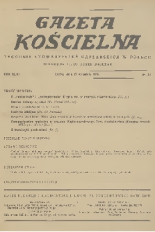 Gazeta Kościelna : tygodnik stowarzyszeń kapłańskich w Polsce. R.43, 1936, nr 39