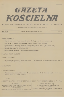 Gazeta Kościelna : tygodnik stowarzyszeń kapłańskich w Polsce. R.43, 1936, nr 41