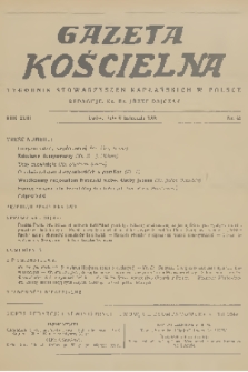 Gazeta Kościelna : tygodnik stowarzyszeń kapłańskich w Polsce. R.43, 1936, nr 45