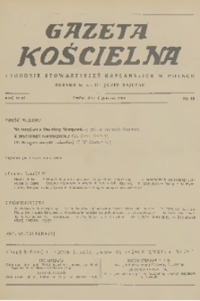 Gazeta Kościelna : tygodnik stowarzyszeń kapłańskich w Polsce. R.43, 1936, nr 49
