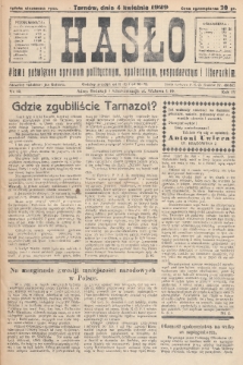 Hasło : pismo poświęcone sprawom politycznym, społecznym, gospodarczym i literackim. R.4, 1929, nr 14