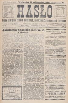 Hasło : pismo poświęcone sprawom politycznym, społecznym, gospodarczym i literackim. R.4, 1929, nr 38