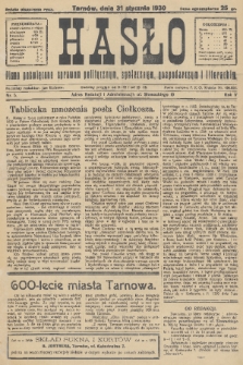 Hasło : pismo poświęcone sprawom politycznym, społecznym, gospodarczym i literackim. R.5, 1930, nr 5
