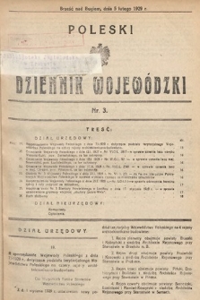 Poleski Dziennik Wojewódzki. 1929, nr 3
