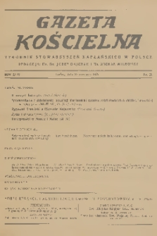 Gazeta Kościelna : tygodnik stowarzyszeń kapłańskich w Polsce. R.44, 1937, nr 26