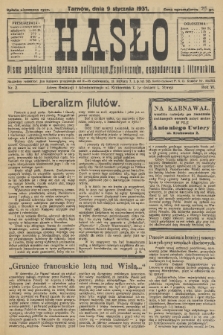 Hasło : pismo poświęcone sprawom politycznym, społecznym, gospodarczym i literackim. R.6, 1931, nr 2