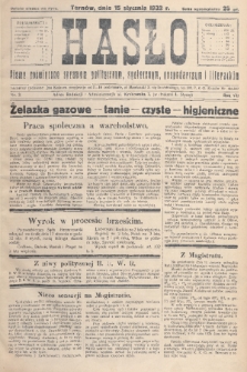 Hasło : pismo poświęcone sprawom politycznym, społecznym, gospodarczym i literackim. R.7, 1932, nr 3