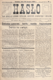 Hasło : pismo poświęcone sprawom politycznym, społecznym, gospodarczym i literackim. R.7, 1932, nr 5