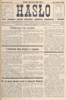 Hasło : pismo poświęcone sprawom politycznym, społecznym, gospodarczym i literackim. R.9, 1934, nr 22