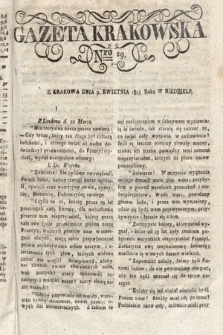 Gazeta Krakowska. 1815 , nr 29