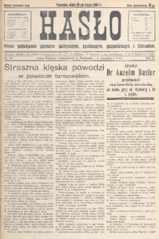 Hasło : pismo poświęcone sprawom politycznym, społecznym, gospodarczym i literackim. R.9, 1934, nr 28