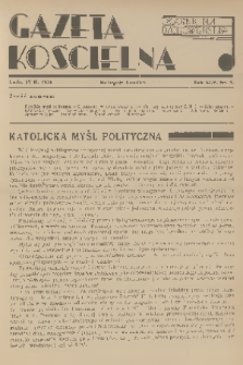 Gazeta Kościelna : tygodnik dla duchowieństwa. R.45, 1938, nr 9