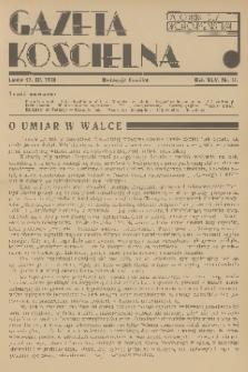 Gazeta Kościelna : tygodnik dla duchowieństwa. R.45, 1938, nr 13