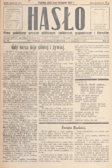 Hasło : pismo poświęcone sprawom politycznym, społecznym, gospodarczym i literackim. R.9, 1934, nr 43