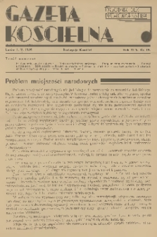 Gazeta Kościelna : tygodnik dla duchowieństwa. R.45, 1938, nr 18