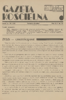Gazeta Kościelna : tygodnik dla duchowieństwa. R.45, 1938, nr 31