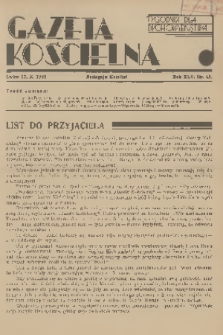 Gazeta Kościelna : tygodnik dla duchowieństwa. R.45, 1938, nr 43