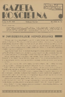 Gazeta Kościelna : tygodnik dla duchowieństwa. R.45, 1938, nr 46