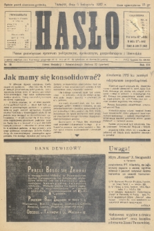 Hasło : pismo poświęcone sprawom politycznym, społecznym, gospodarczym i literackim. R.12, 1937, nr 30