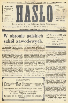 Hasło : regionalny organ Centralnego Okręgu Przemysłowego. R.14, 1939, nr 20