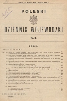 Poleski Dziennik Wojewódzki. 1929, nr 8