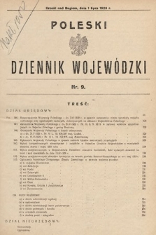 Poleski Dziennik Wojewódzki. 1929, nr 9