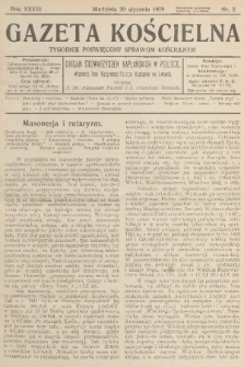 Gazeta Kościelna : tygodnik poświęcony sprawom kościelnym : organ stowarzyszeń kapłańskich w Polsce. R.36, 1929, nr 3