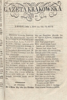 Gazeta Krakowska. 1815 , nr 40