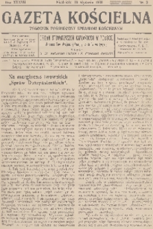 Gazeta Kościelna : tygodnik poświęcony sprawom kościelnym : organ stowarzyszeń kapłańskich w Polsce. R.37, 1930, nr 3