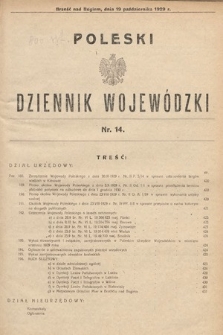 Poleski Dziennik Wojewódzki. 1929, nr 14