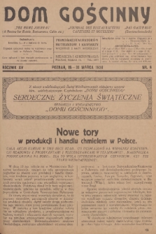 Dom Gościnny : pismo dla restauratorów, hotelistów i kawiarzy. R.15, 1928, nr 6 + dod.